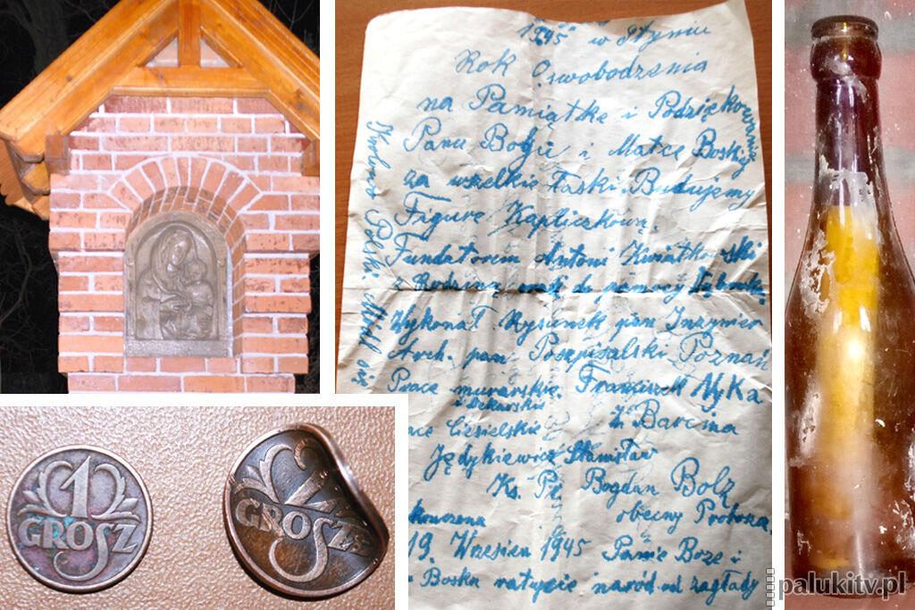 List w butelce z podziękowaniem i prośbą o ratunek. Historia kapliczki w Dąbrówce Barcińskiej