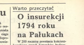 O insurekcji 1794 roku na Pałukach