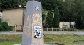 Obelisk upamietniający żołnierzy radzieckich znów został zniszczony 