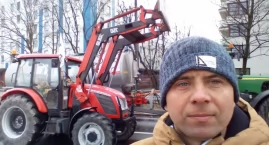 W środę rolniczy protest na drodze serwisowej przy S5 w Żninie Wsi