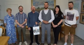Rodzina prof. Czochralskiego zza oceanu na spotkaniu z burmistrzem Kcyni 