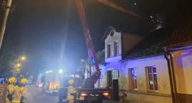 Pożar sadzy w kominie. Ulica Kościelna w Barcinie za&hellip;