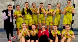 Szczypiornistki kcyńskiego Orlika w finałowym turnieju ligi młodziczek. 