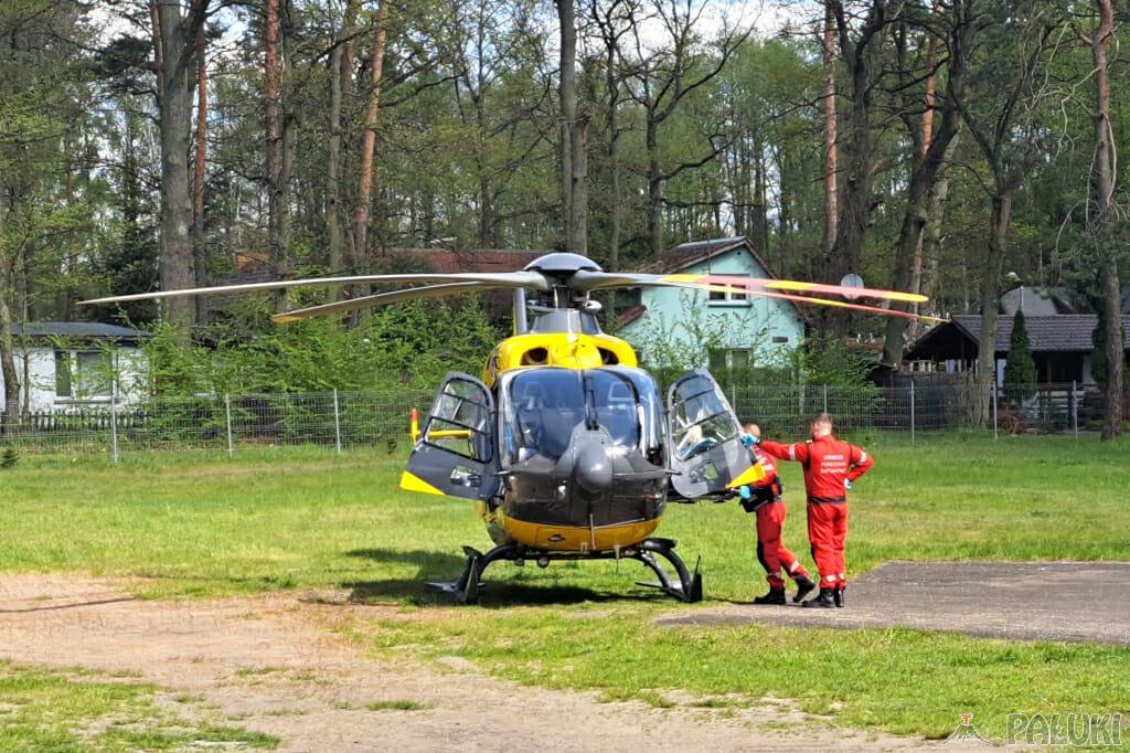 Do chorej kobiety pomoc dotarła śmigłowcem LPR-u