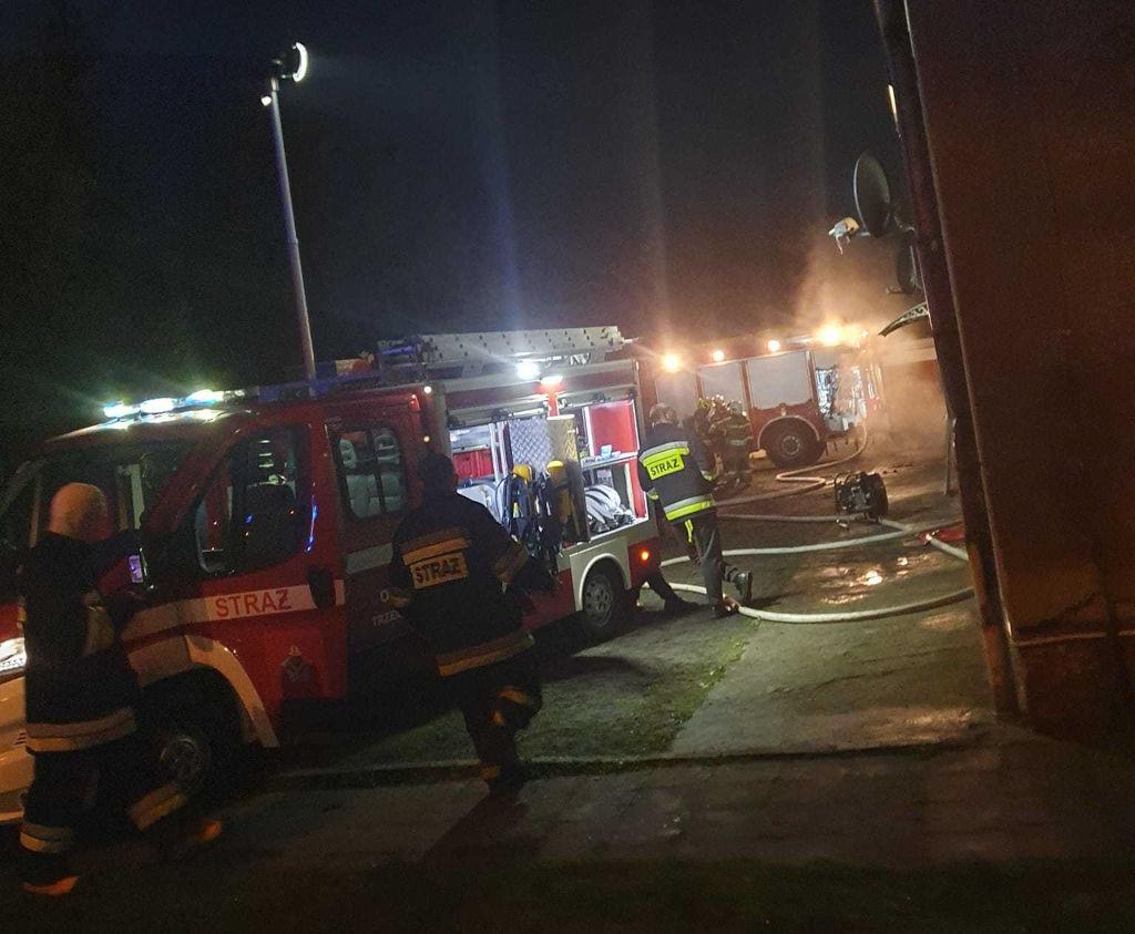 Ogień w piwnicy bloku mieszkalnego w Płaczkowie