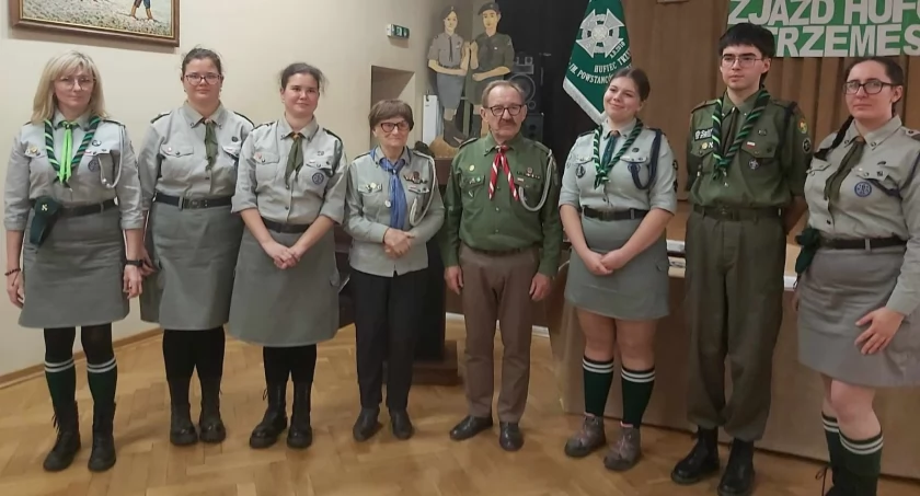 Wybory nowych władz Hufca ZHP w Trzemesznie - 2023 rok. Hm. Włodzimierz Losik komendantem