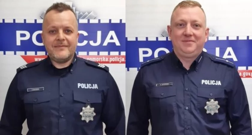 Grzegorz Batkowski i Dariusz Banaszak - nowi dzielnicowi w gminie Dąbrowa
