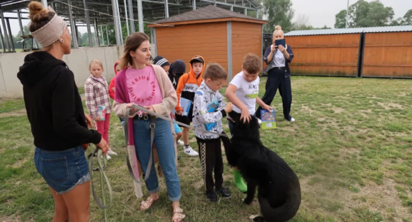 Dzieci czytały pieskom bajki w mogileńskim przytulisku