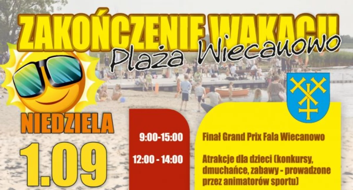 1 września. Zakończenie wakacji na plaży w Wiecanowie