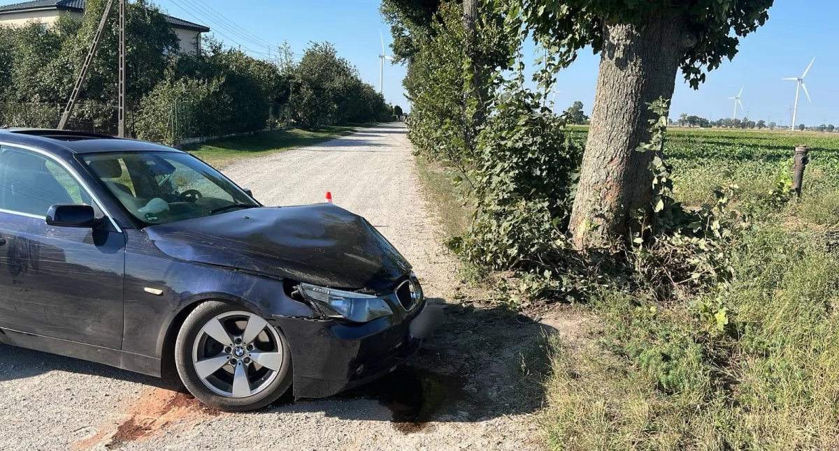 Wymysłowice: kierowca bmw uderzył drzewo