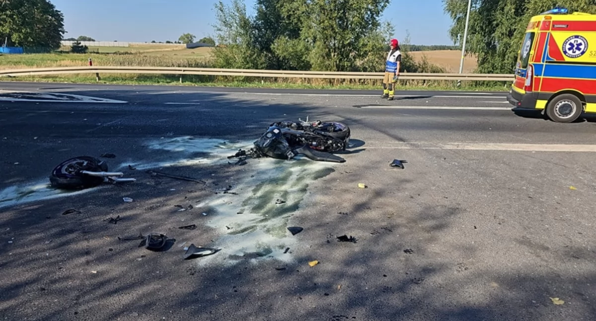 Na krajowej 15 za Trzemesznem w wypadku zginął motocyklista