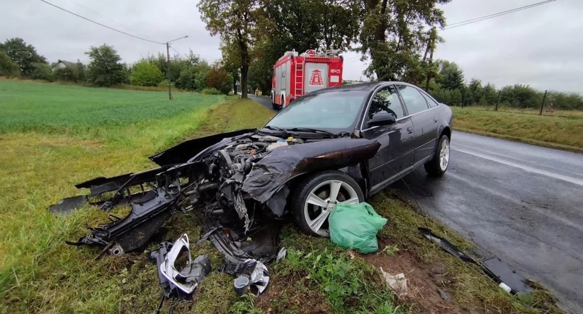 Groźnie wyglądające zderzenie samochodów w Bystrzycy