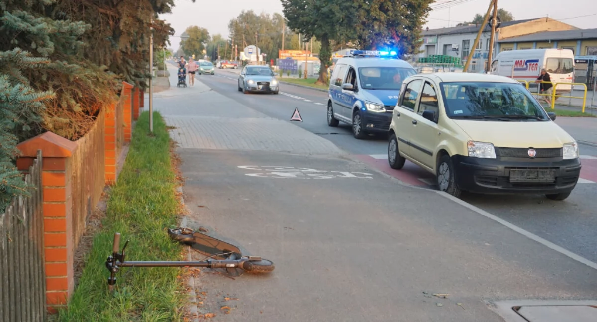 Dziewczynka na hulajnodze potrącona na ścieżce rowerowej, przecinającej ulicę Padniewską