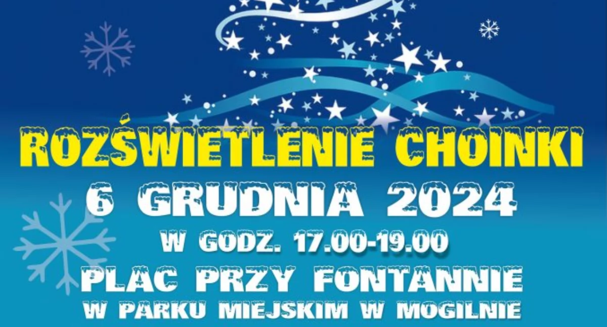 6 grudnia - świąteczne rozświetlenie choinki w parku przy fontannie