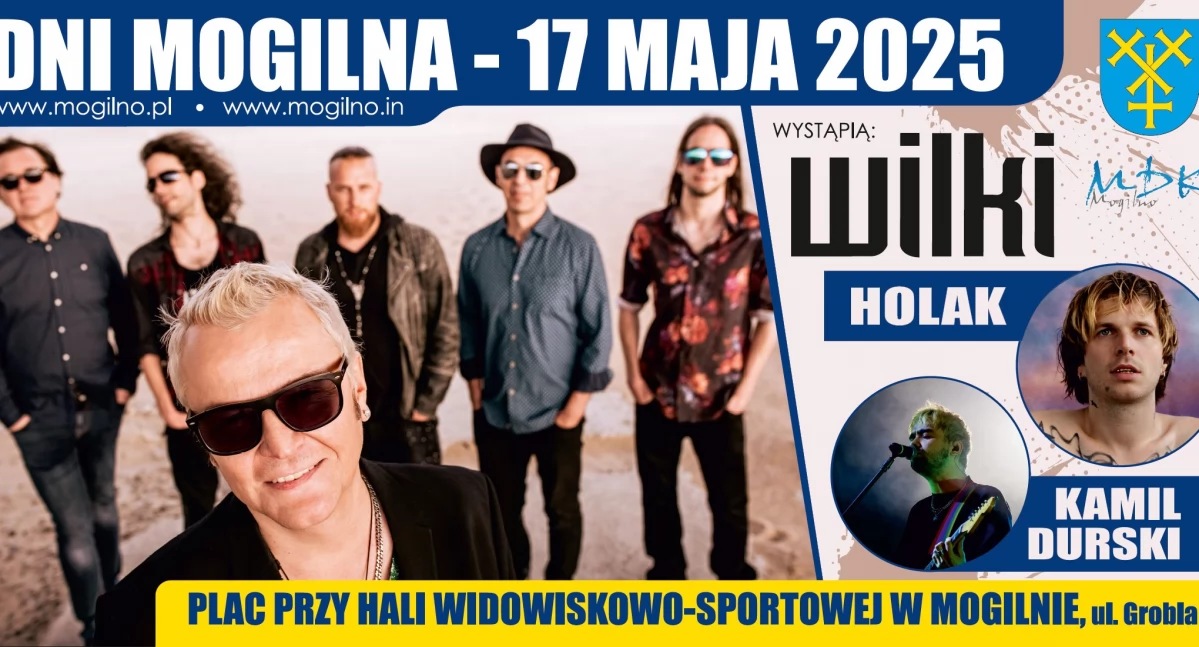 17 maja Dni Mogilna. Gwiazdą wieczoru o 21.00 będzie zespół Wilki