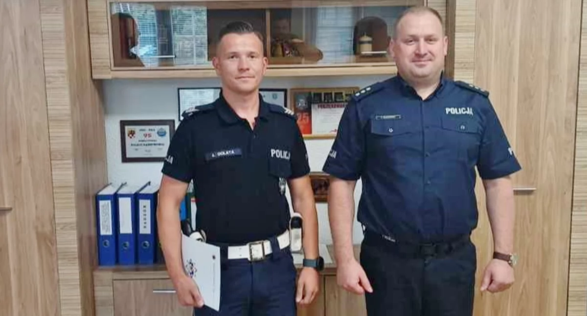 Sierż. szt. Łukasz Dolata - najlepszy policjant służby ruchu drogowego w województwie