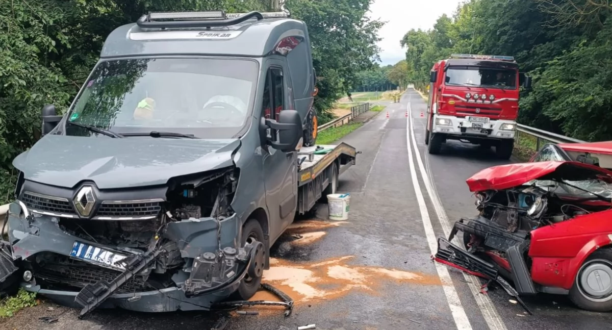 Nadmierna prędkość przyczyną zderzenia na drodze powiatowej w Olszy
