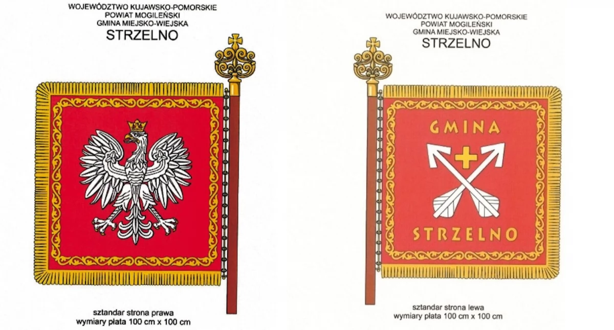Sztandar, odznaka honorowa, herb gminy - strzeleńscy radni ustanowili projekty graficzne