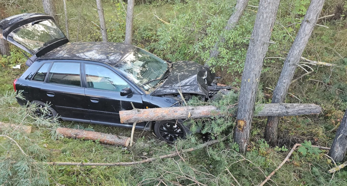 Kobieta kierująca audi i ratowniczka medyczna w szpitalu