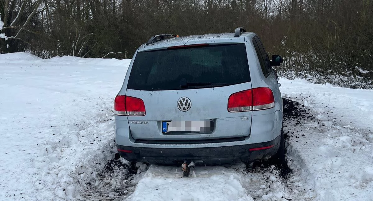 Policjanci z Gniezna i Mogilna w pościgu zatrzymali złodzieja samochodu. Volkswagen wylądował na polu, kierowca ukrywał się w kurniku