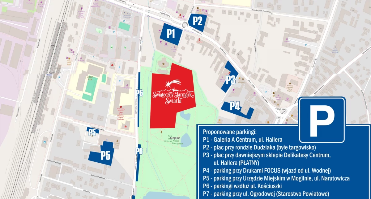 Gdzie mogą zaparkować auto odwiedzający Świąteczny Jarmark Światła (12–13 grudnia)?