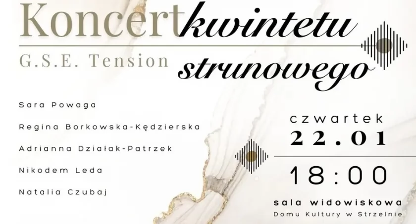 Koncert kwintetu strunowego w Dzień Dziadka w Strzelnie 