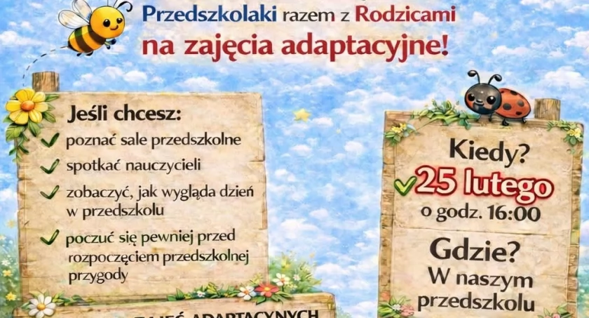 25 lutego zajęcia adaptacyjne w Przedszkolu nr 4 w Mogilnie