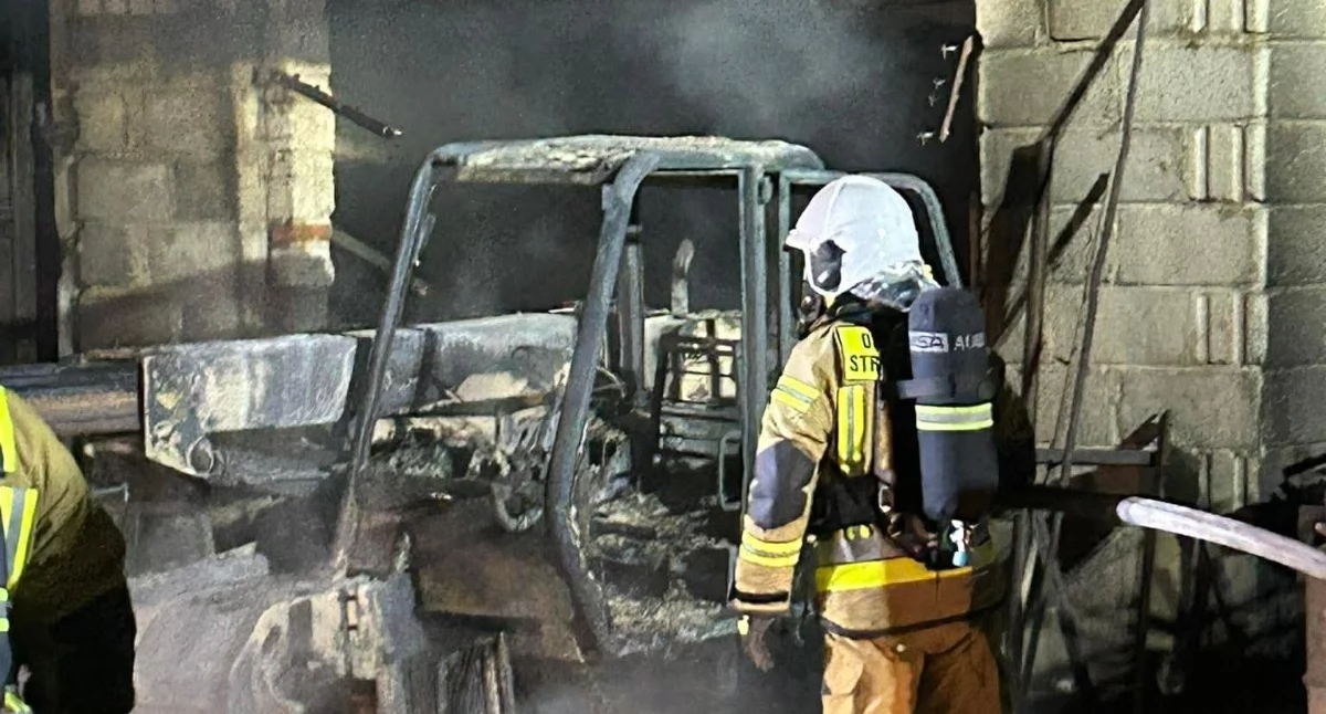 Pożar budynku gospodarczego w Padniewku