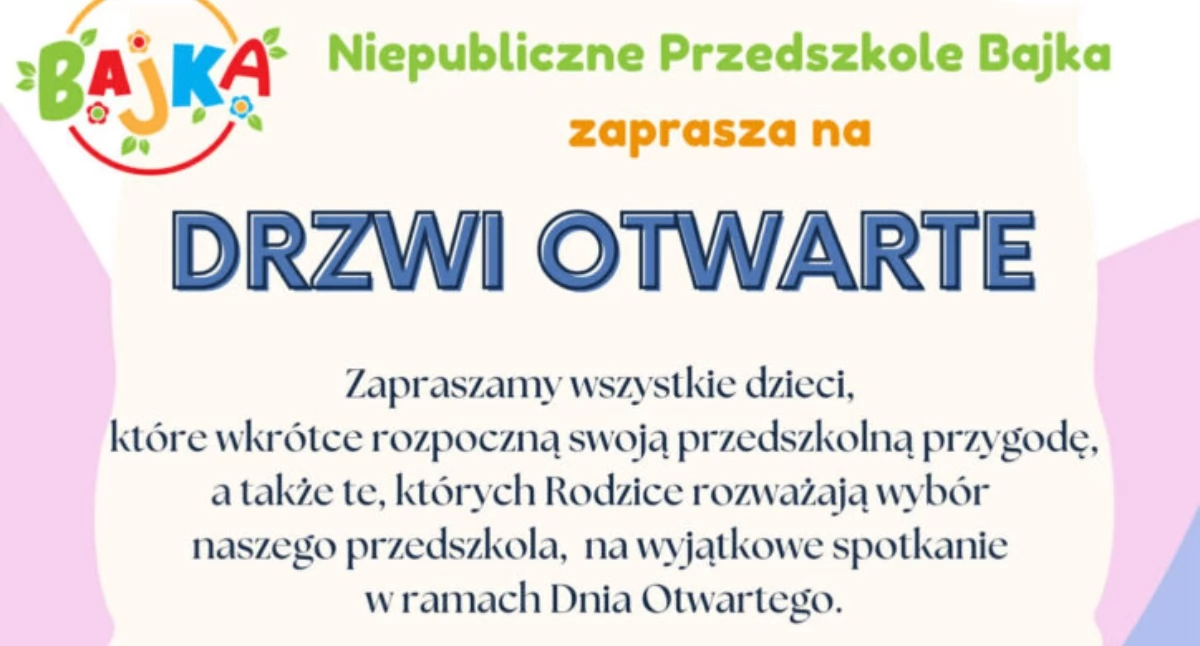24 marca - Dzień otwarty w Niepublicznym Przedszkolu 