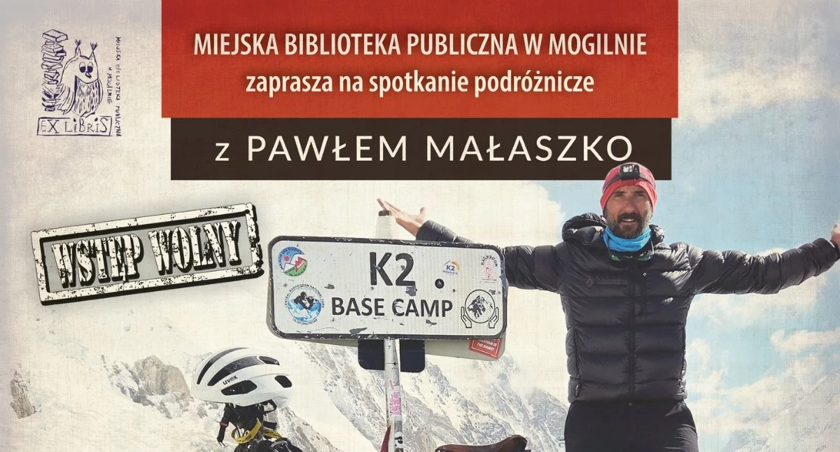 30 marca - spotkanie z Pawłem Małaszko w Miejskiej Bibliotece Publicznej w Mogilnie
