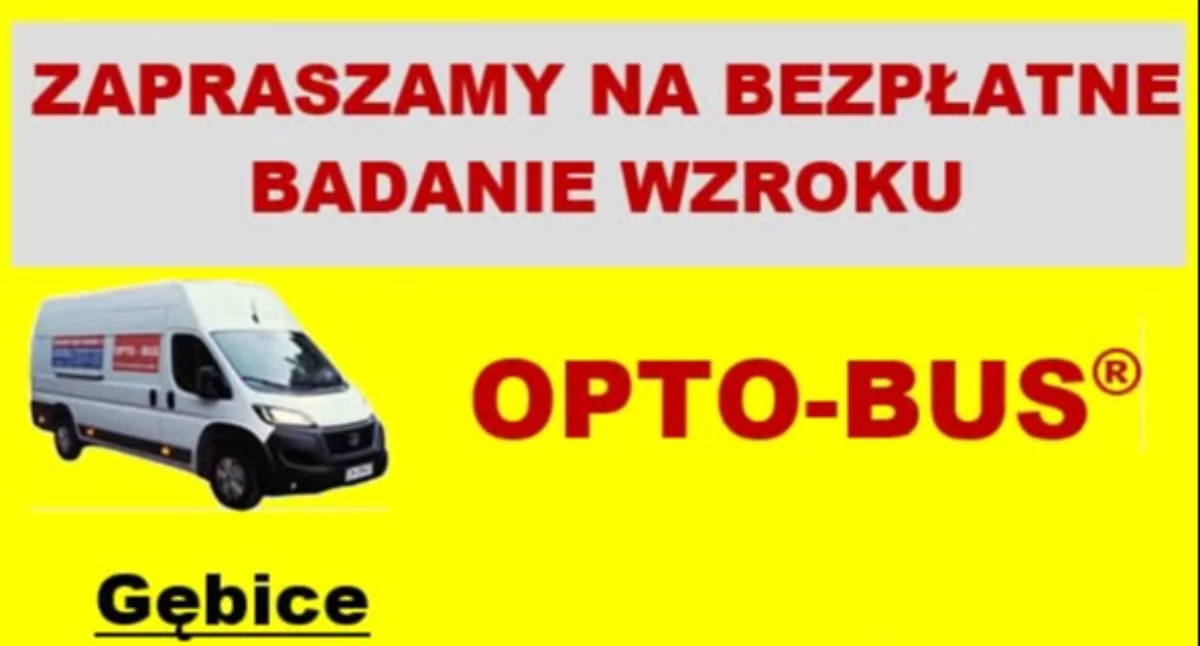 Bezpłatne badanie wzroku dla osób powyżej 15 r.ż. wzroku - Gębice i Chabsko