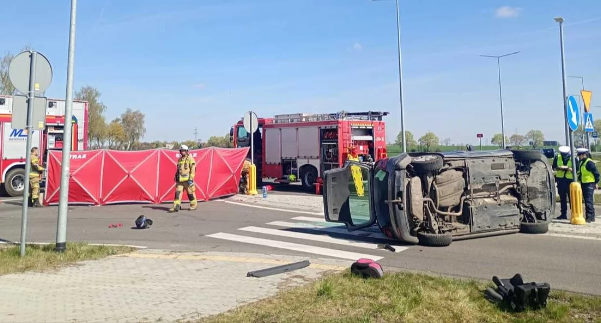 40-letni motocyklista zginął w wypadku na krajowej 62