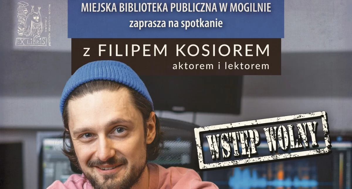 Spotkanie z Filipem Kosiorem w Miejskiej Bibliotece Publicznej w Mogilnie już 12 maja 2026 roku