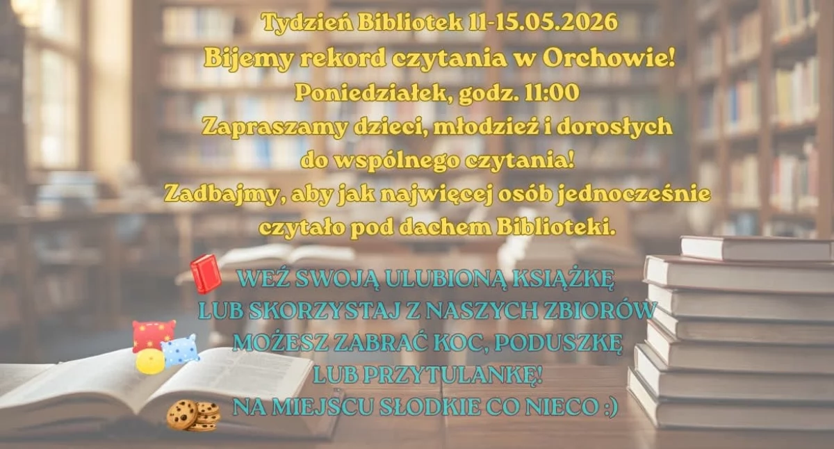 Będą bili rekord wspólnego czytania w Orchowie 