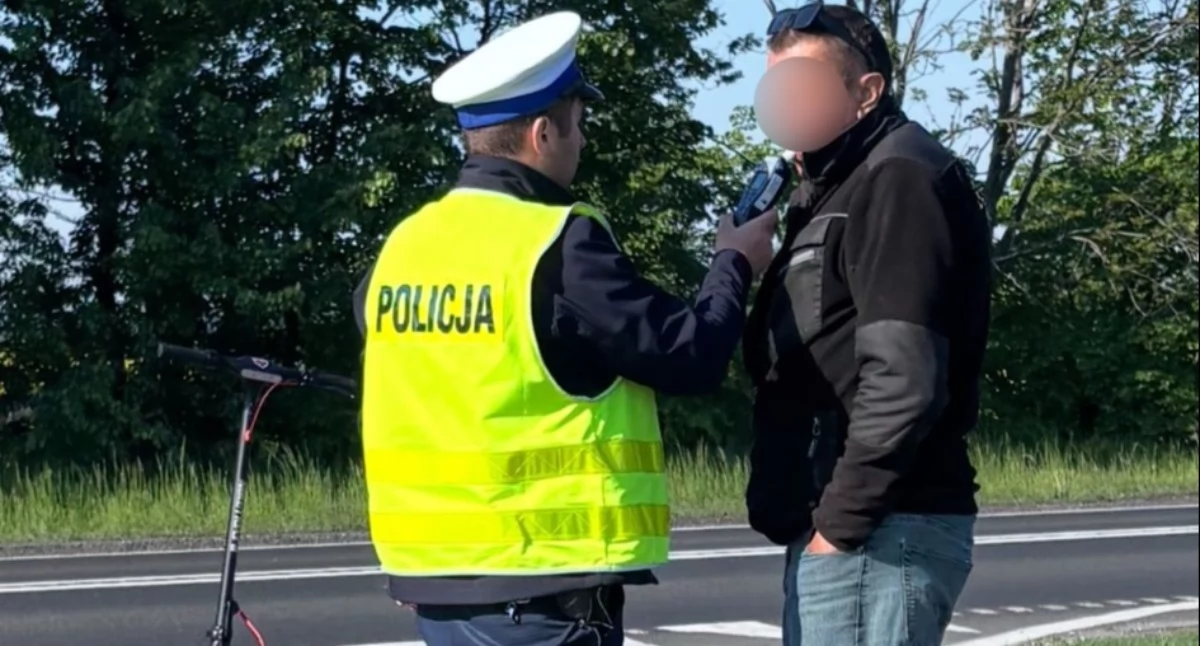 Pijany 50-latek kierował hulajnogą elektryczną