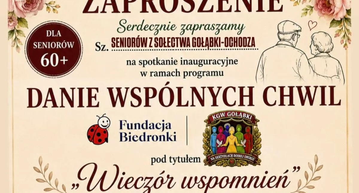 Spotkanie seniorów w sołectwie Gołąbki-Ochodza już 2 czerwca