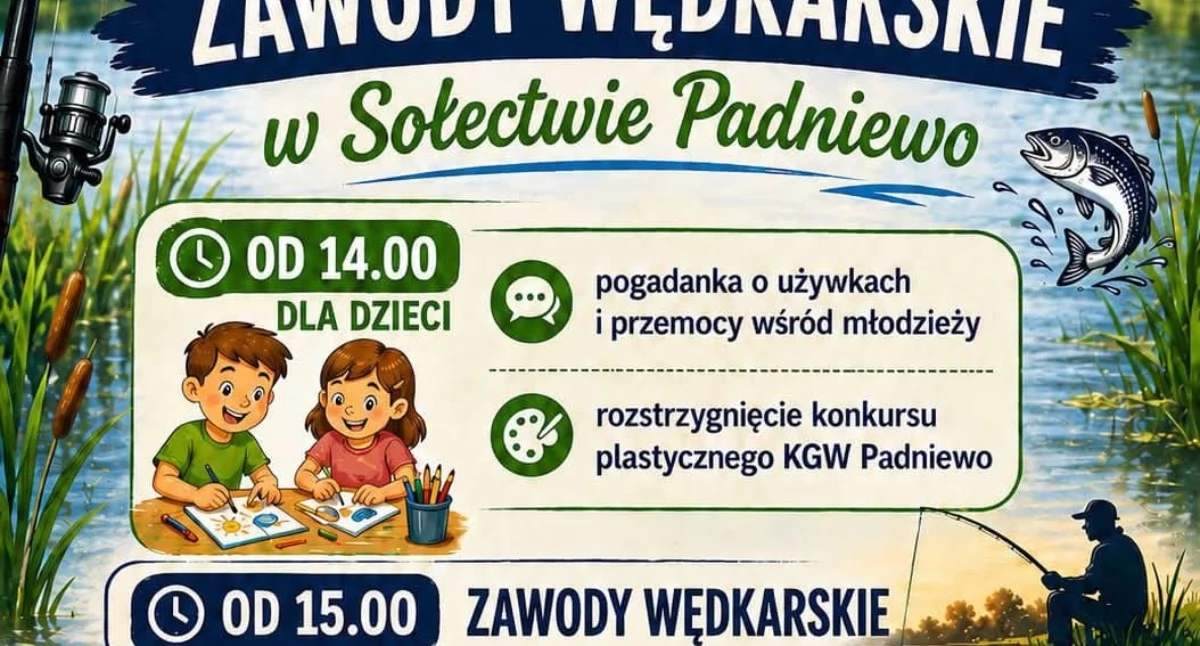 Zawody wędkarskie w Sołectwie Padniewo już 21 czerwca 2026 roku