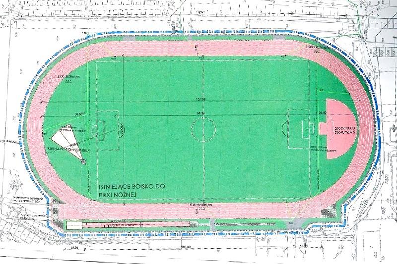 Gotowy projekt stadionu lekkoatletycznego
