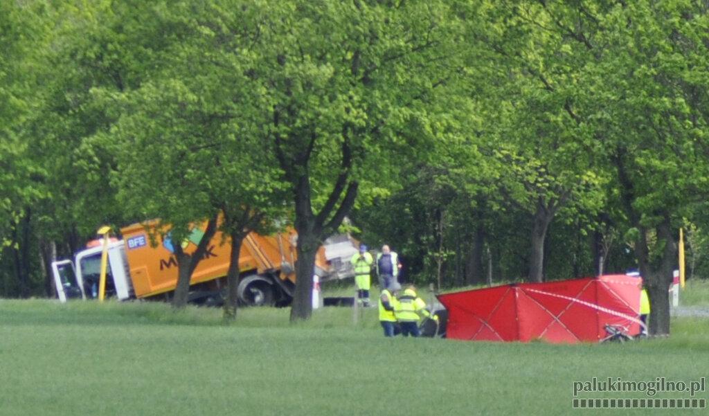 Nie przeżył zderzenia ze śmieciarką