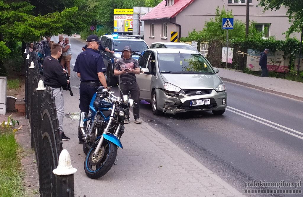 Mogilno: kolizja samochodu z motocyklem