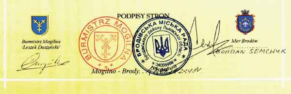 Brody - pierwsze miasto partnerskie 