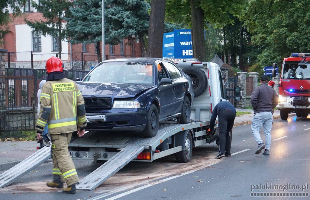 Zderzenie samochodów na ul. Kościuszki