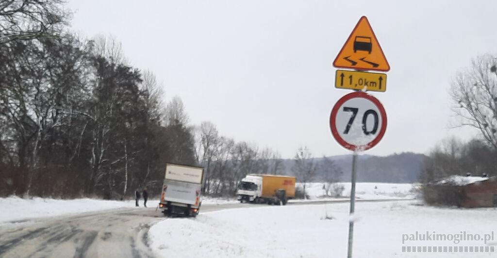 Trudne warunki na drogach, opady śniegu i deszczu, ślisko