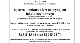 Zdjęcie przedstawia: Ogłoszenie Spółdzielni Mieszkaniowej w Mogilnie