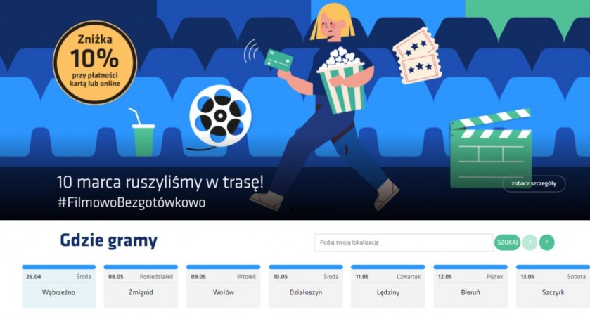Bezgotówkowe Kino Objazdowe kontynuuje podróż po Polsce