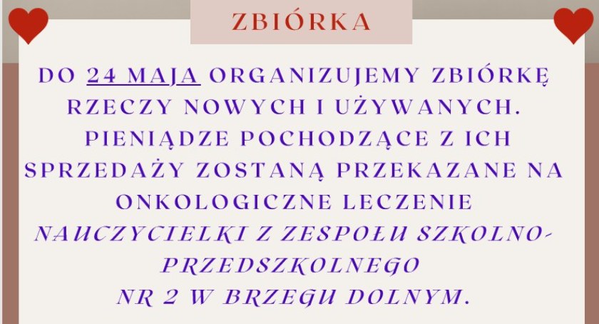 Organizują zbiórkę na leczenie nauczycielki