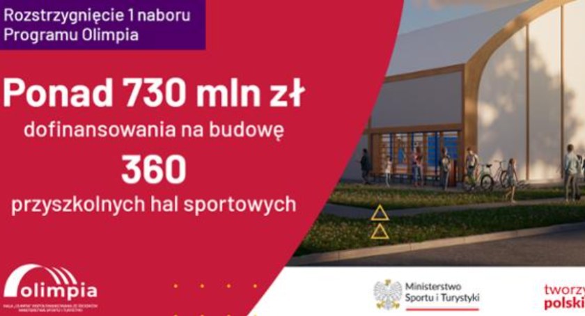 Ogłoszenie wyników pierwszego naboru do Programu budowy przyszkolnych hal OLIMPIA