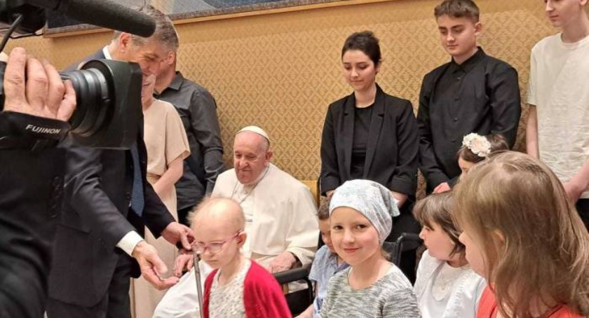 Emilka wzięła udział w spotkaniu z Ojcem Świętym Franciszkiem