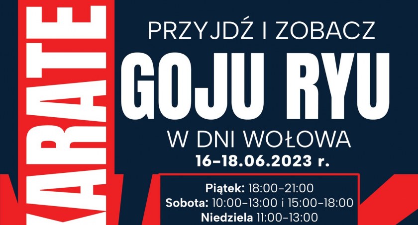 Seminarium Karate Goju Ryu. Organizatorzy zapraszają publiczność !