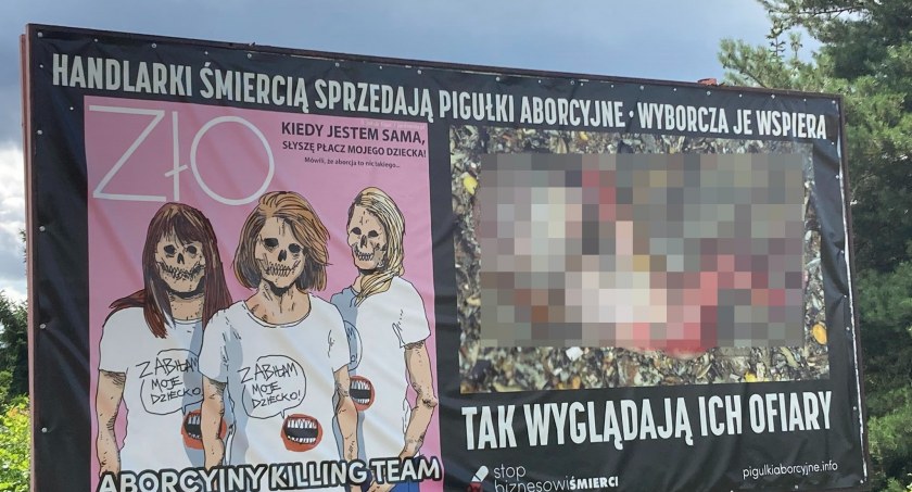 Proliferzy uderzają w „Aborcyjny Dream Team”. Kontrowersyjny billboard powieszono w Wołowie